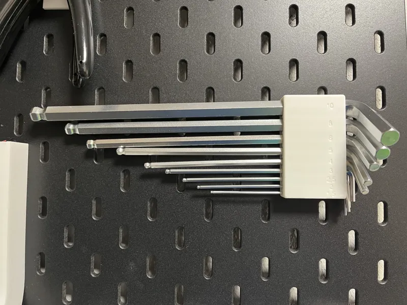 Hex key holder for IKEA Skadis