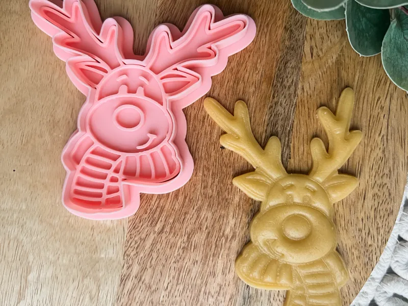 Reindeer Cookie cutter + stamp