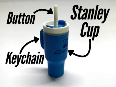 Stanley Cup Button Fidget Keychain
