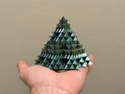 Hexagonal Honeycomb Fractal Pyramid - Free 3D Print Model - MakerWorld