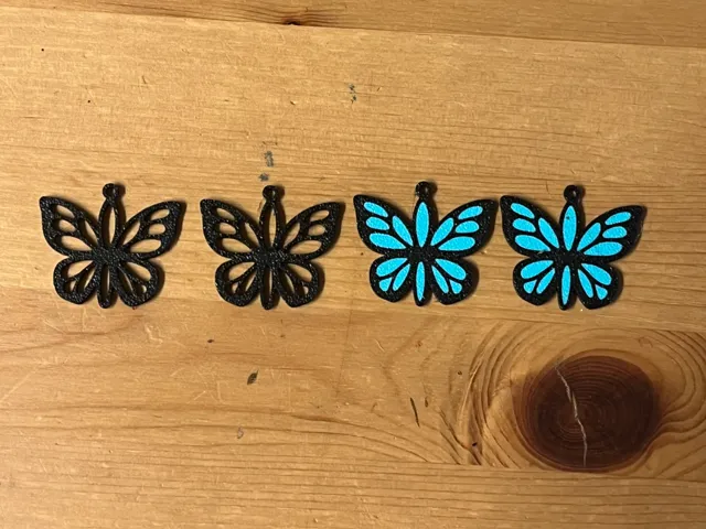 x2 butterfly earrings