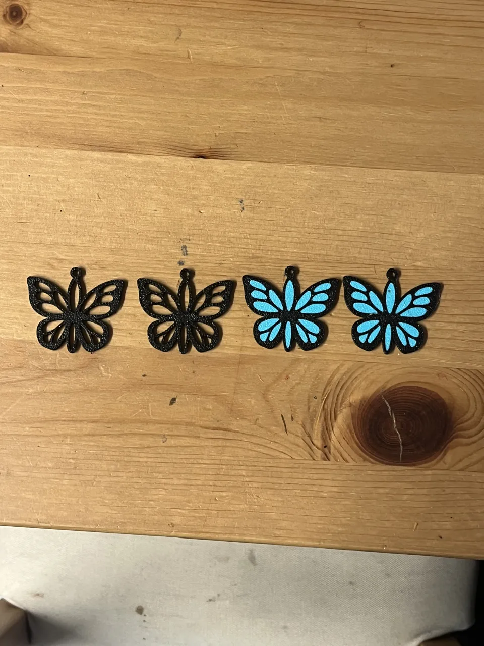 x2 butterfly earrings view 2