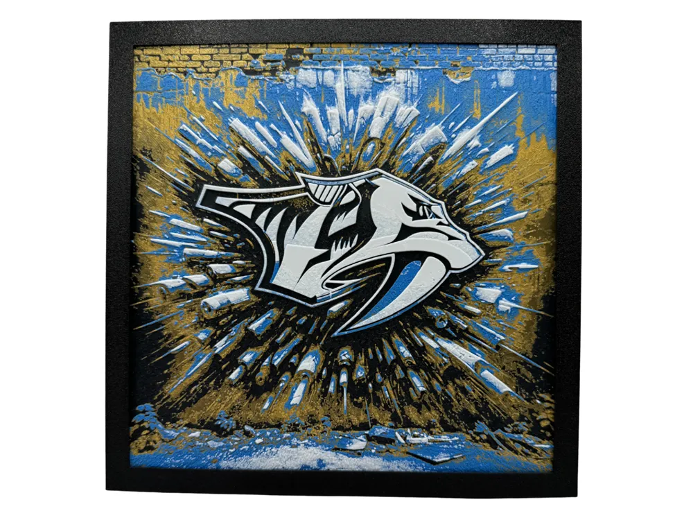 Nashville Predators - Graffiti Logo Hueforge