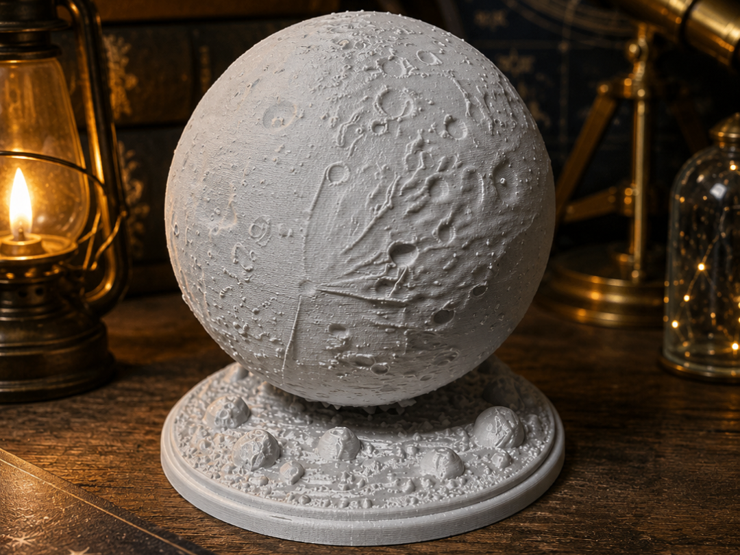 Detailed Moon Globe-Moon Surface Model