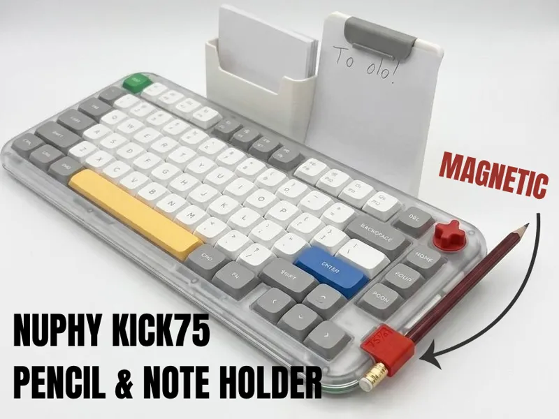 Pencil and Notes magnetic holder - Kick75 Add-ons