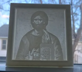Christ Pantocrator Orthodox Icon lithophane