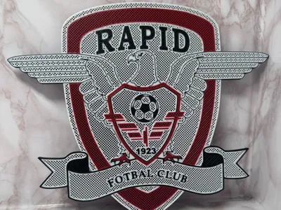 Rapid Bucuresti Logo - Crest Multicolored