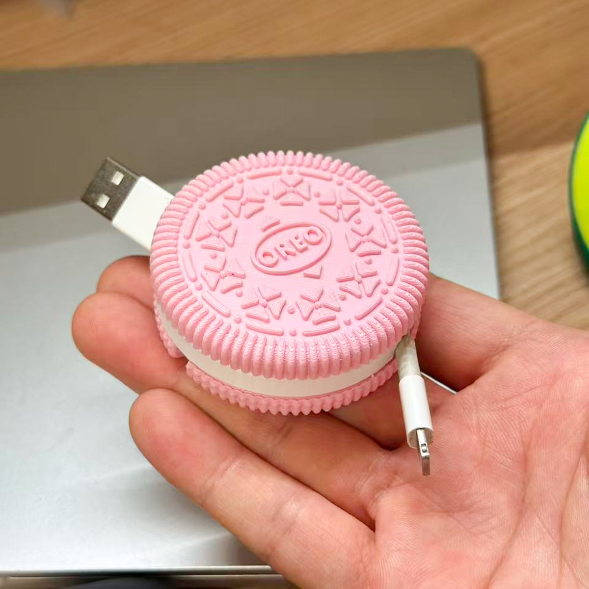 Miniatura 8 do modelo 3D 奥利奥数据线收纳，27g全拆件！当个桌面摆件也不错~实用至上