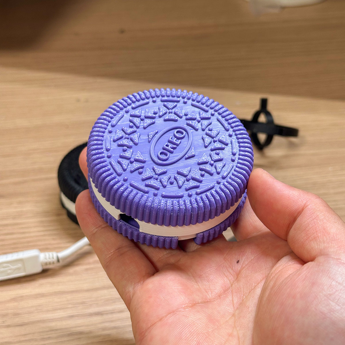 Miniatura 12 do modelo 3D 奥利奥数据线收纳，27g全拆件！当个桌面摆件也不错~实用至上