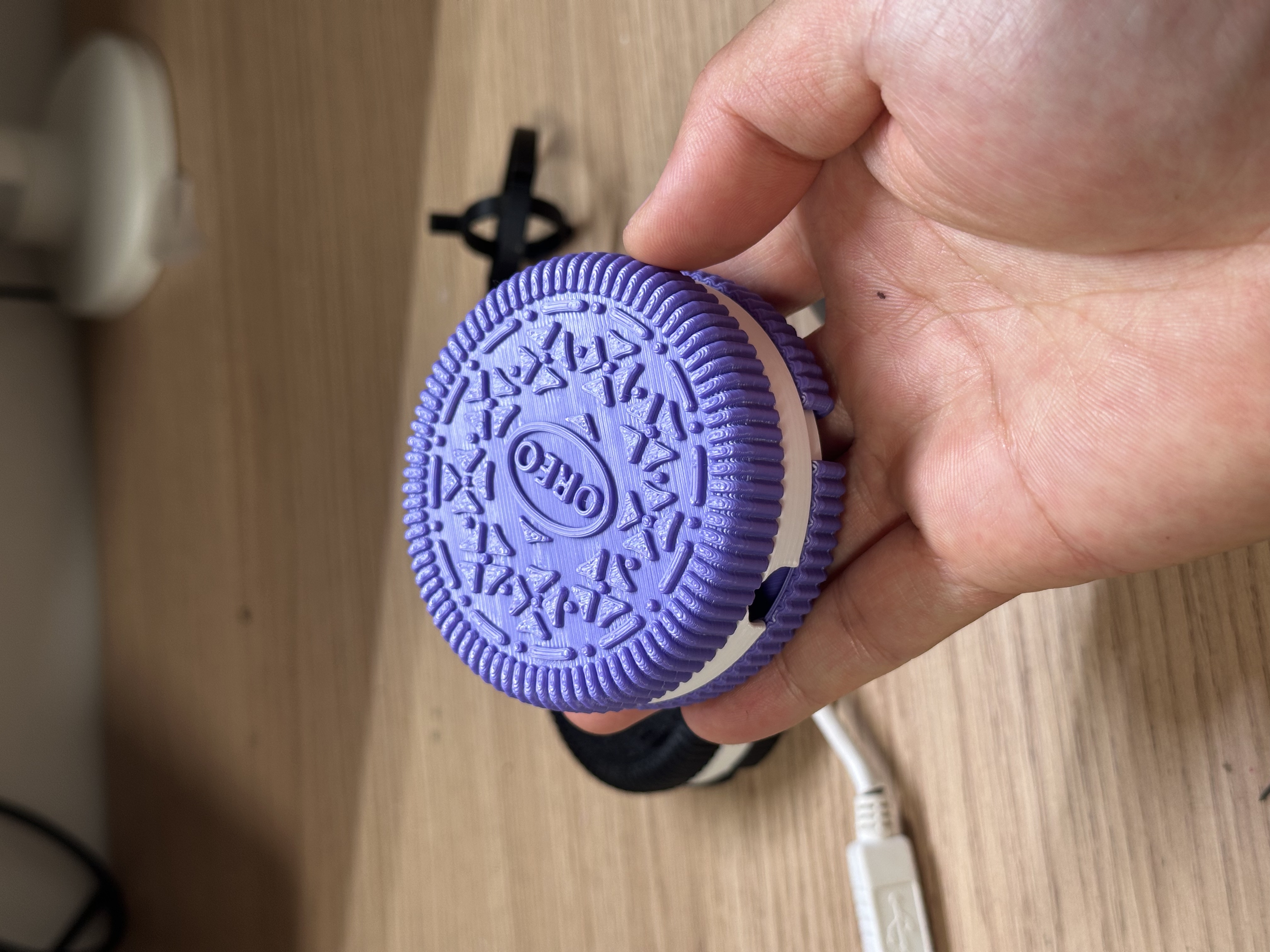 Miniatura 13 do modelo 3D 奥利奥数据线收纳，27g全拆件！当个桌面摆件也不错~实用至上