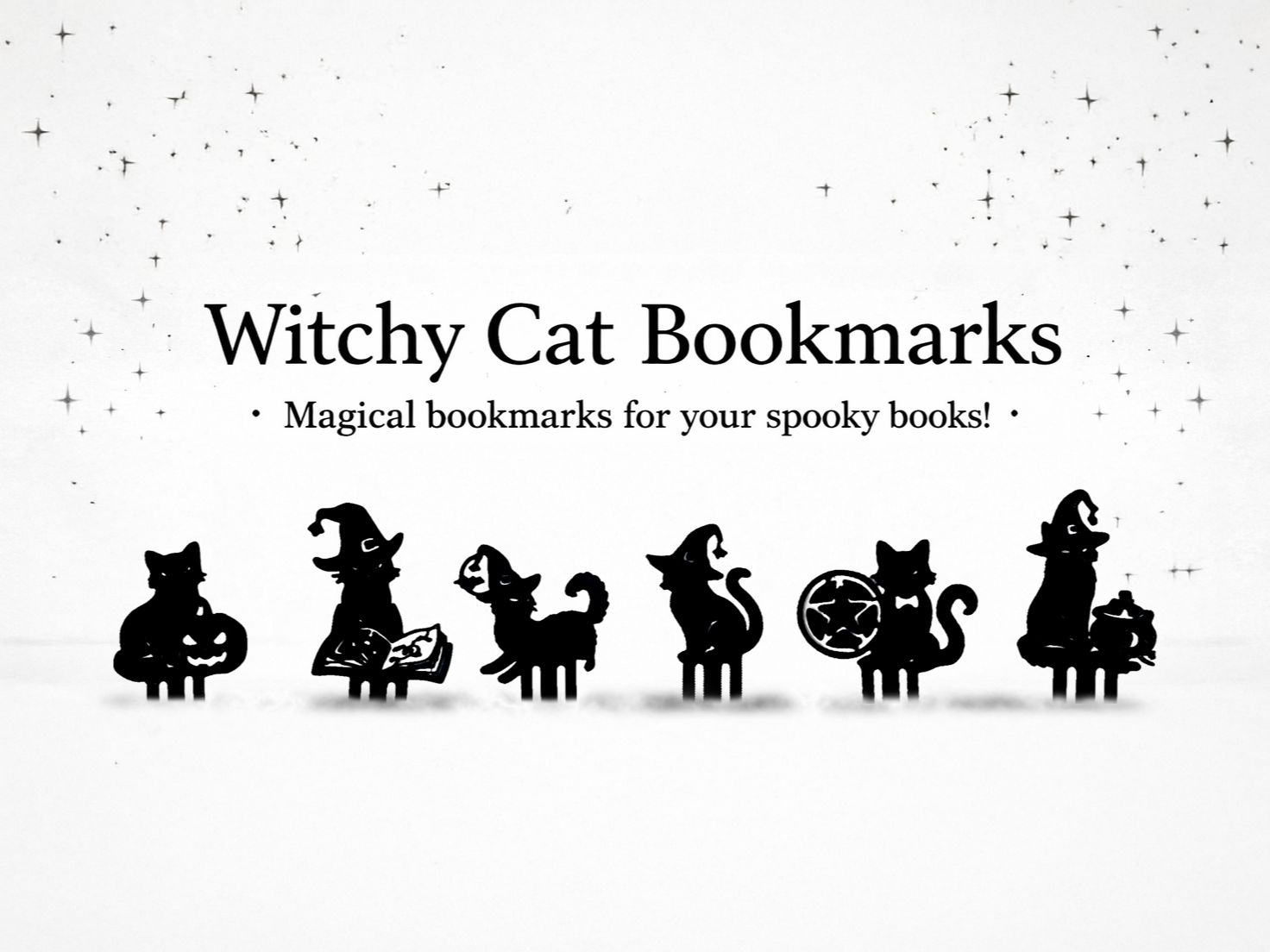 Witchy Cat Bookmarks (10 Designs)