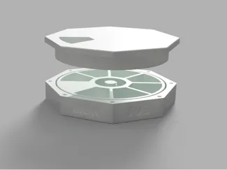 Small weekly hexagonal medication sliding case