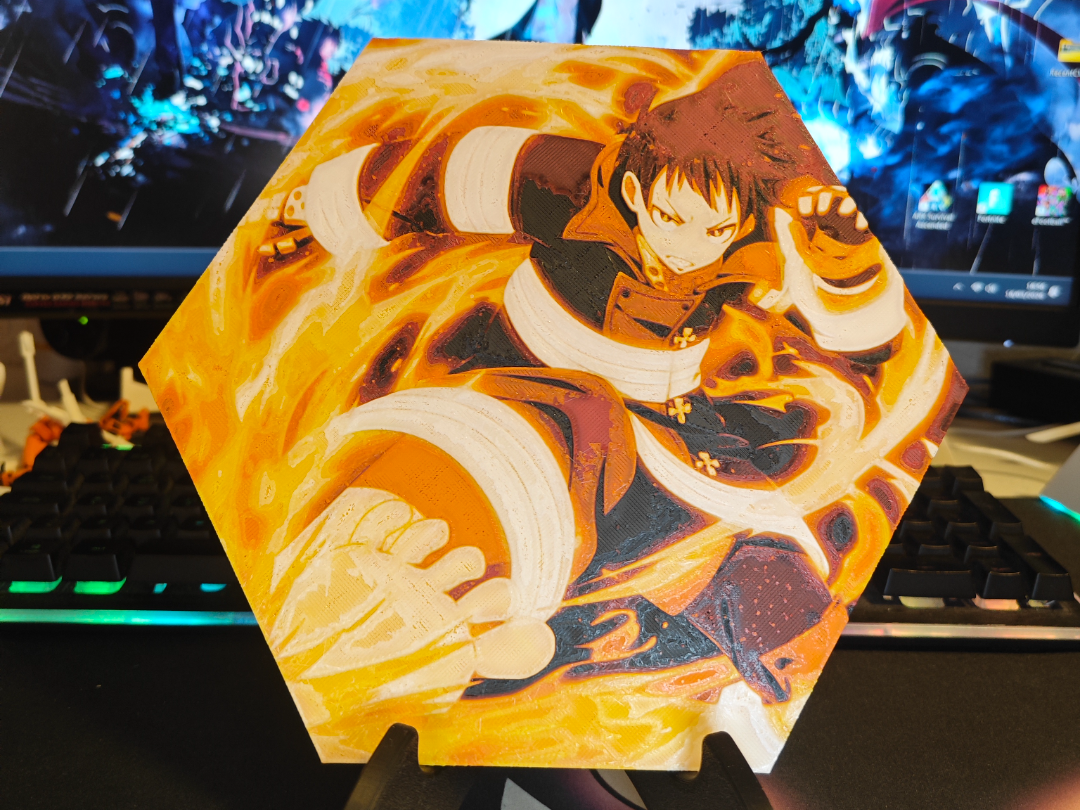 Hueforge Shinra Kusakabe (Fire Force) modo panal