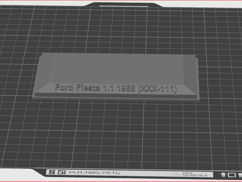 Diecast Case bottom with text