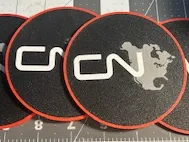 Canadian National Railroad Map Logo 100mm Coaster