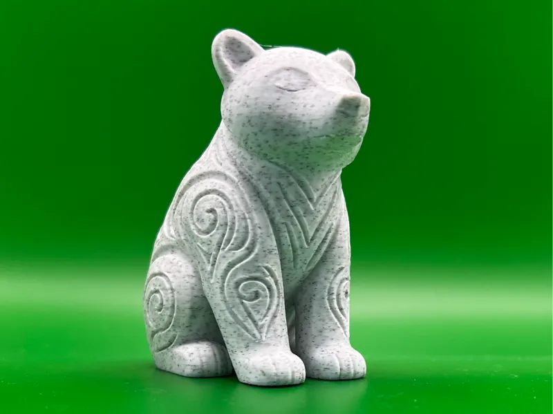 Elegant Swirl Bear Sculpture