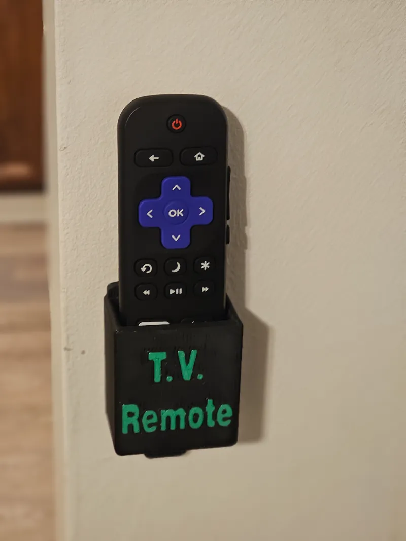 T.V. Remote wall mount holder