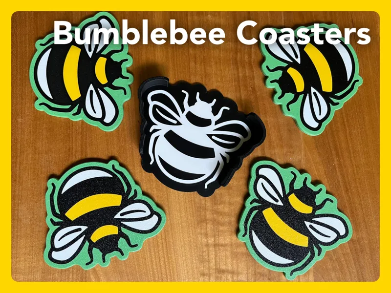 Bumblebee Coasters – Spring Vibes for Your Table!