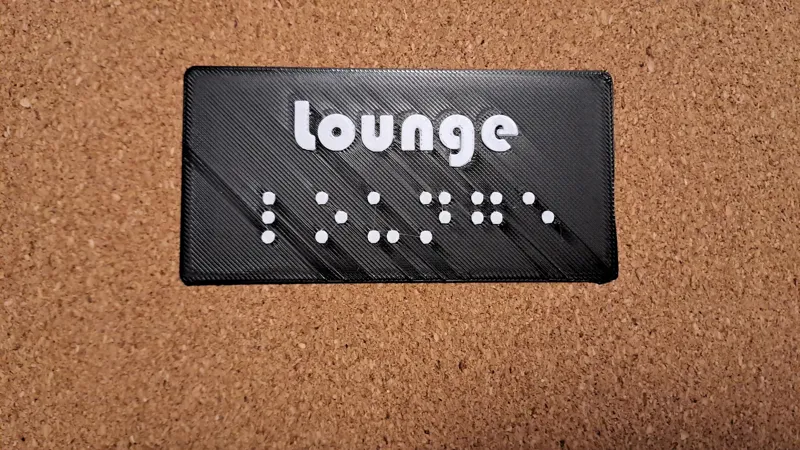 Braille Name - Lounge Nameplate