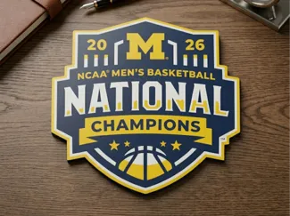 Michigan Basketball Champions Hypechain & Plaque
