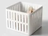 Basic plain-white Stcking crates