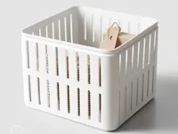 Basic plain-white Stcking crates