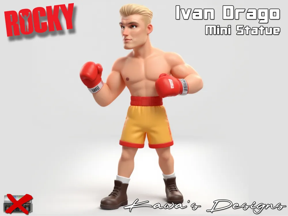 Ivan Drago Mini Statue - Free 3D Print Model - MakerWorld