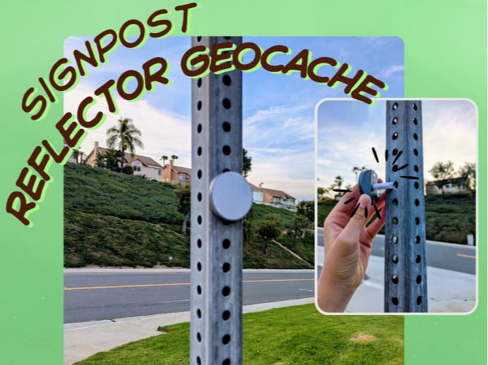 Signpost Reflector Geocache