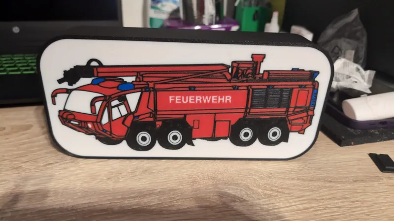 Feuerwehr Firetruck Lightbox LED