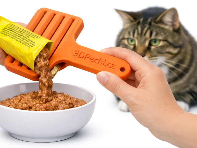 tool for squeezing pet food pouches