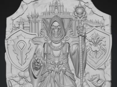 WoW Undead Priest Plaque