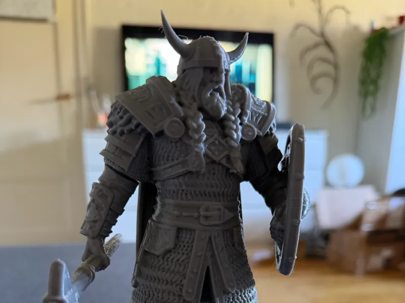 Viking Warlord with Shield and Axe