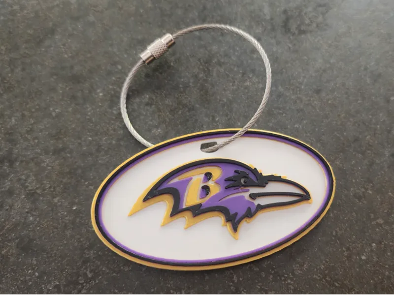 Baltimore Ravens Logo Luggage Tag