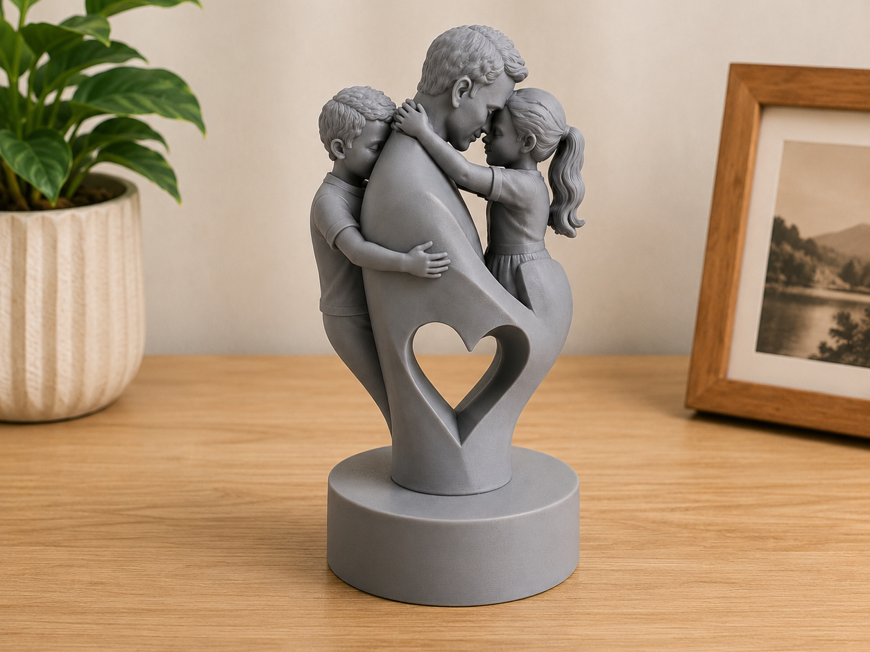 Abraço Eterno Escultura de Amor e Conexão Familiar