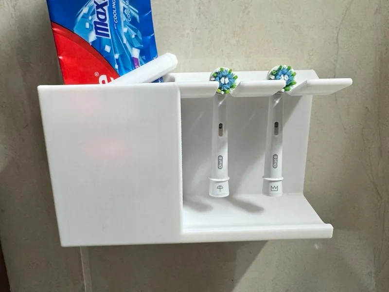 Soporte Cabezales Oral-B + Pasta de Dientes