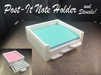 Holder for Post-It Notes - Stencils Included