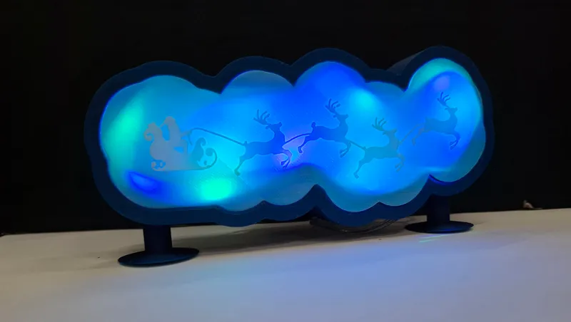 Chrismas lamp (with hole for LED-s on the back)