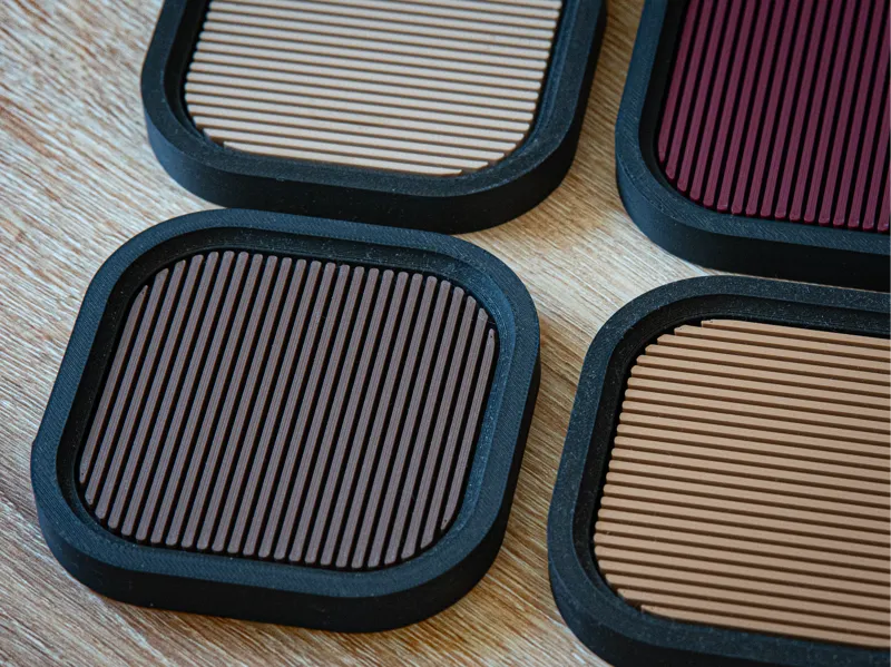 Dual color coasters