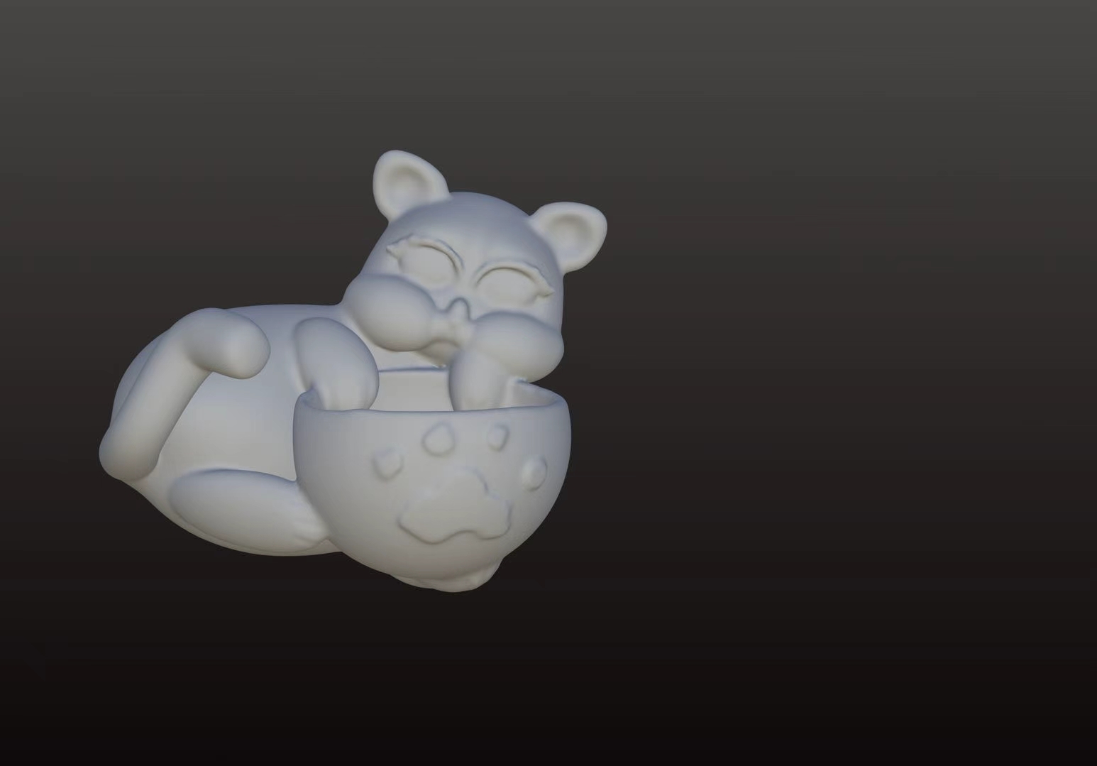 Miniatura 3 do modelo 3D 盆盆猫