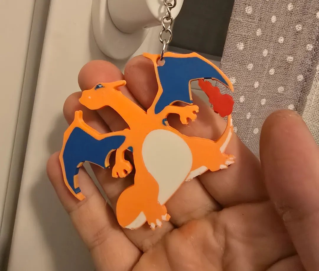 Pokemon Charizard Keychain - Free 3D Print Model - MakerWorld