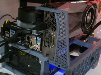 PCIE bracket for MATX test bench