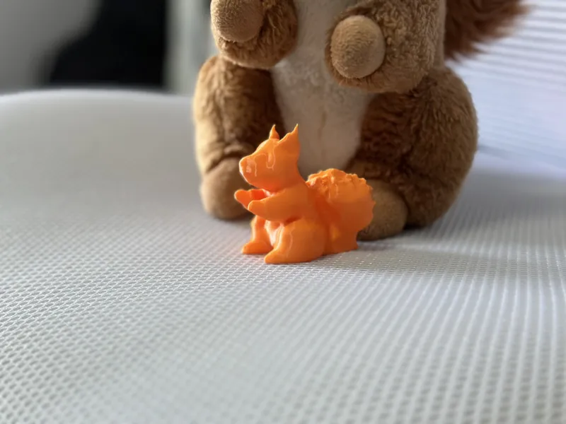 Stuffed plush red squirrel toy