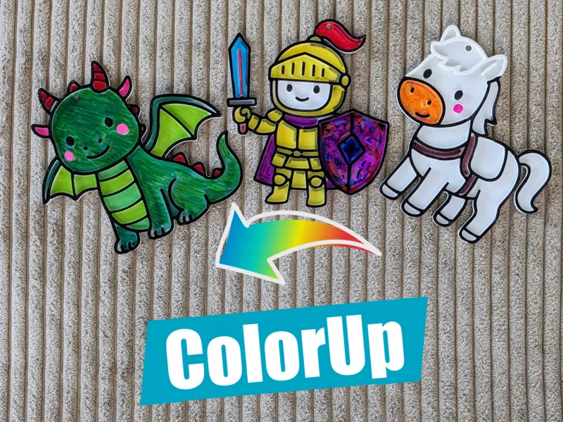 ColorUp - Knight, Dragon, Horse Colouring Activity