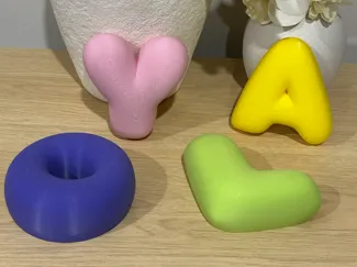 Bubble Letters Alphabet letters
