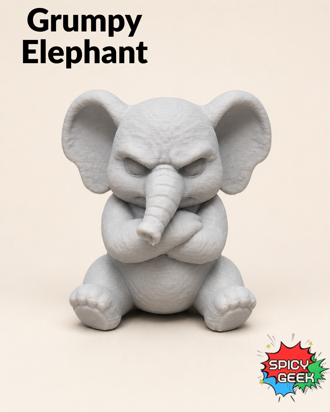 Miniatura 2 do modelo 3D Grumpy Elephant