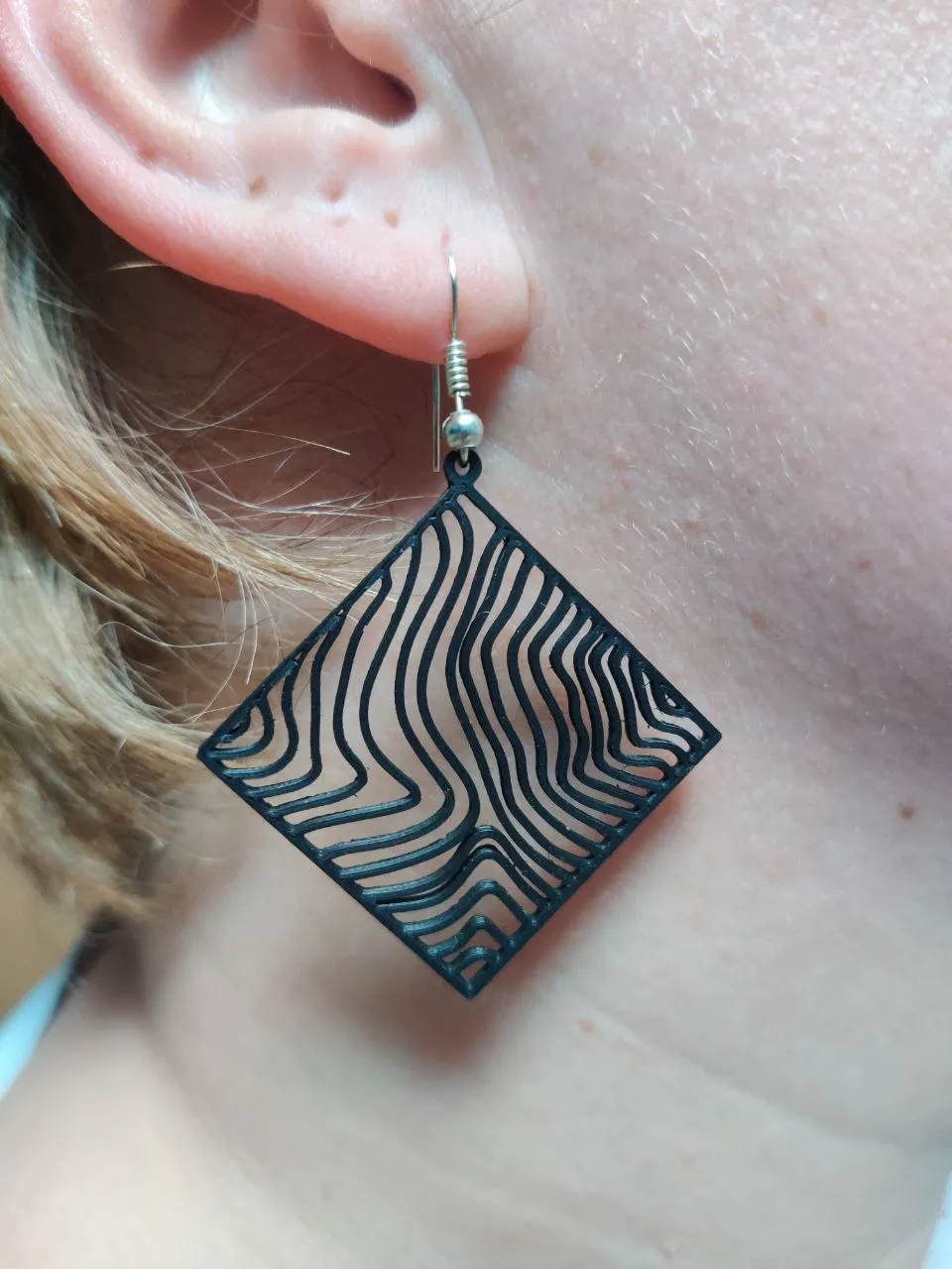 Terra Lines — Topographic Voyage Earrings view 4