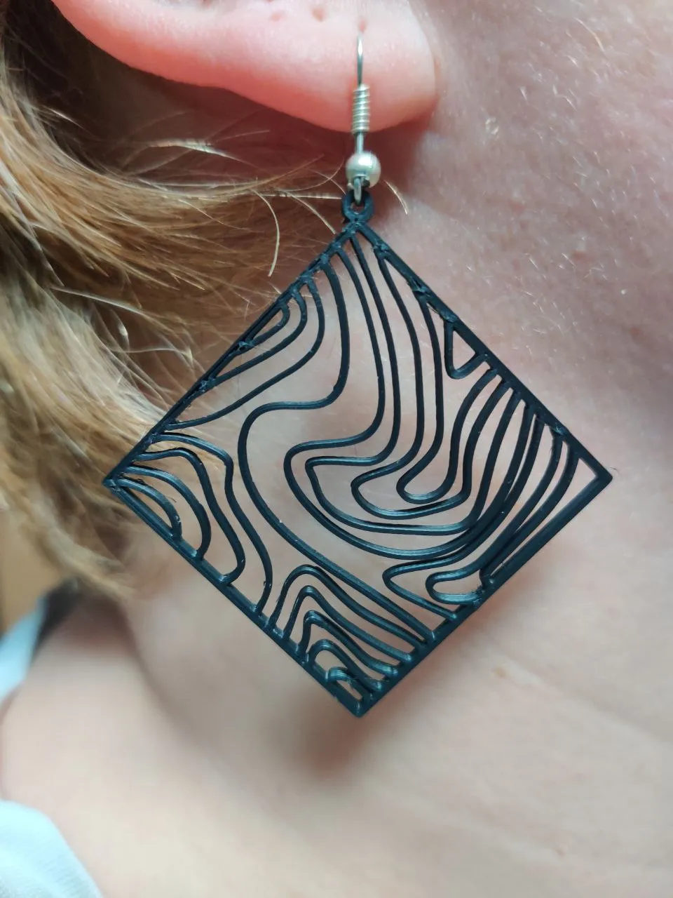 Terra Lines — Topographic Voyage Earrings view 3