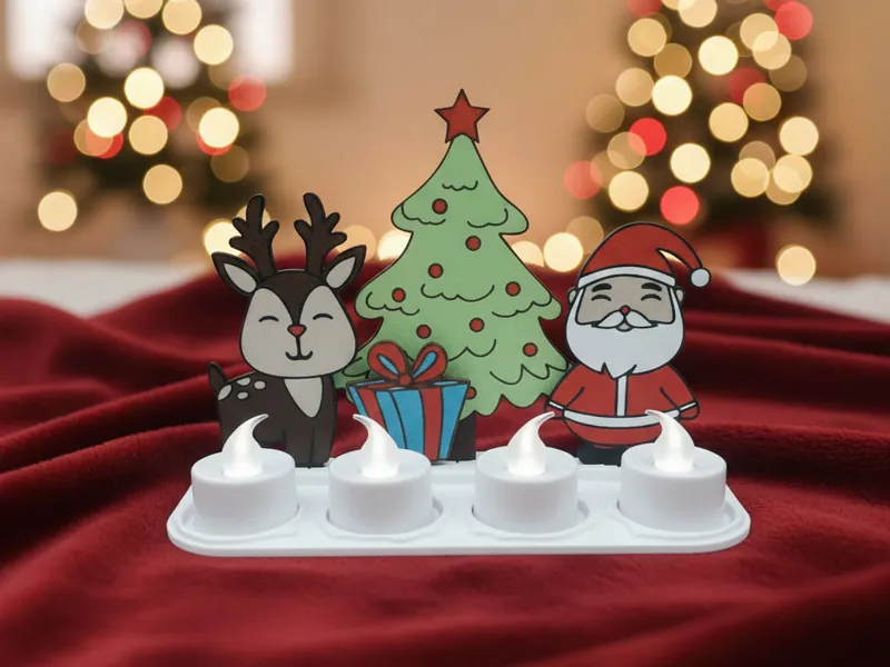 Christmas Advent Tea Light Holder Decoration (AMS)