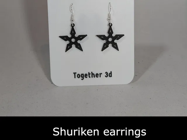 Shuriken earrings