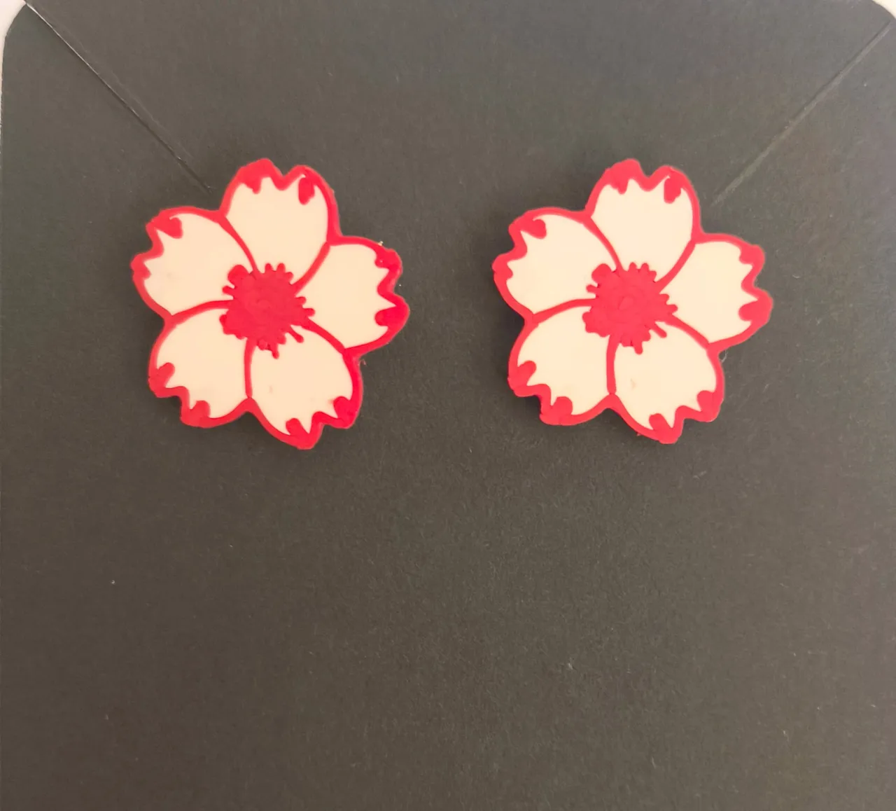 Sakura Flower Stud Earrings view 2